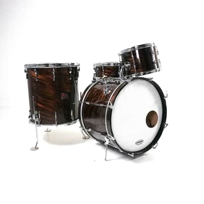 Premier Mahogany Duroplastic Kit with Royal Ace Snare 20,12,16,14 1960s image 2