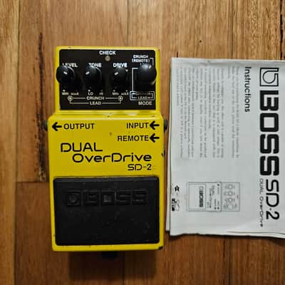 Boss SD-2 Dual OverDrive (Silver Label) 1993 - 1998 - Yellow image 1
