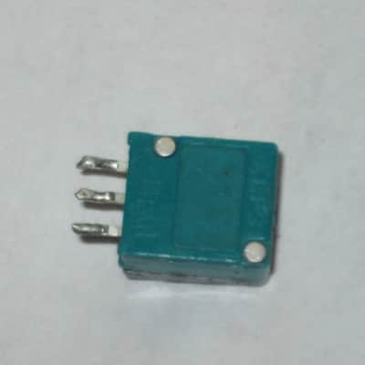 used (is fine / works fine) BOSS / ALPS potentiometer, 50 3A 03 5V, D Shaft, JAPAN, 1990s - 2010s - POT: blue, silver / NUT: gray (NO pedal, NO knob, NO other items) teal, square image 6