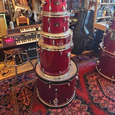 Tama Imperialstar Drum Set 10" / 12" / 16" / 22" / 4.5x14" 5pc. Kit Red Sparkle image 1