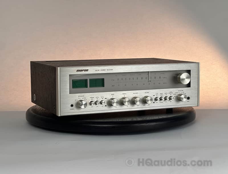 Vintage Morse 2500 Receiver - Fully Recapped & Serviced –Green VU Meters-1yr WRT image 1