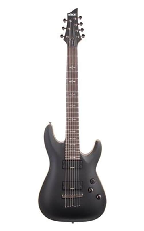 Schecter Demon 7 Electric Guitar Aged Black Satin image 1