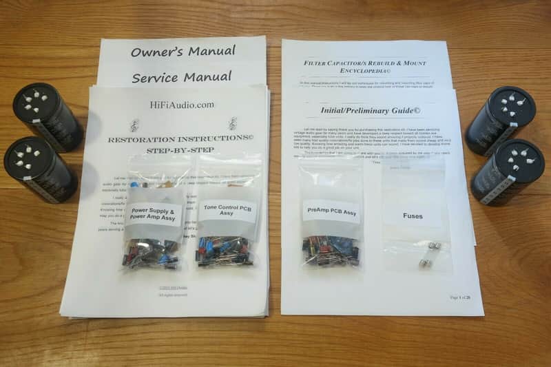 Kenwood KA-907 restoration kit filter capacitor repair rebuild fix image 1