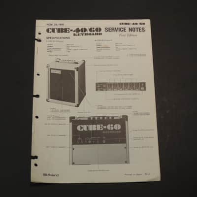 Roland Cube-60 Bass Service Notes [Three Wave Music] image 1
