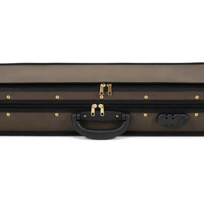 Premium Wooden Violin Case 4/4 Full Size 4-Bow Holder Combo Lock Water-Resistant image 2