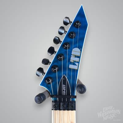 ESP LTD MH-203 QM Electric Guitar - See Thru Blue image 7