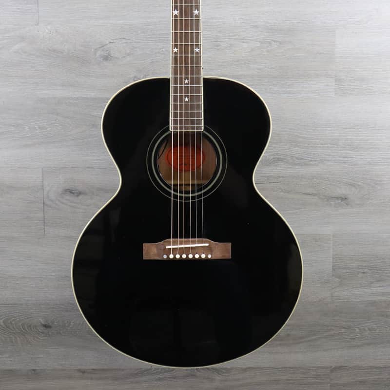 Epiphone J-180 LS Ebony image 1