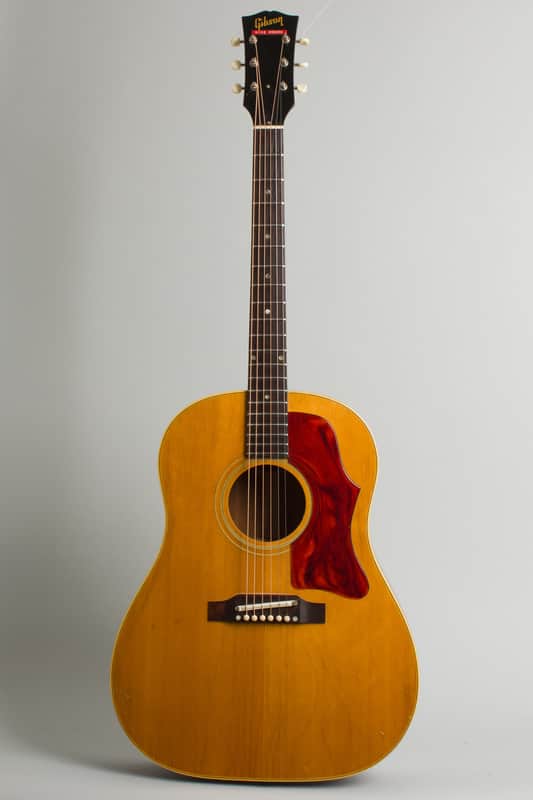 Gibson  J-50 Adj. Flat Top Acoustic Guitar (1965), ser. #364820, black tolex hard shell case. image 1