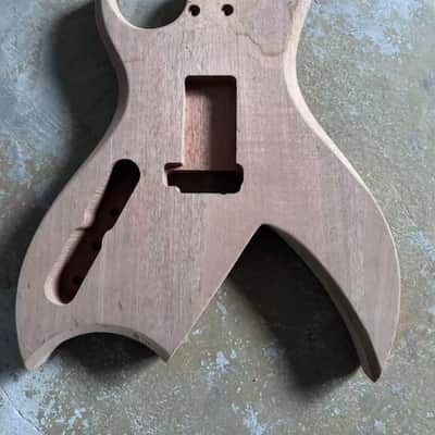 Mahogany Wood BICH Style Guitar Body with Quilted Maple Top image 3