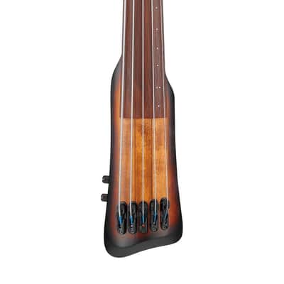 Ibanez UB805 Fretless 5-String Upright Bass Guitar w/Gig Bag & Stand | Mahogany Oil Burst image 1