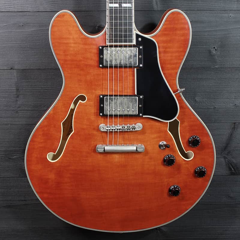 Eastman T59/TV-AMB Amber Semi-Hollowbody Electric Guitar image 1