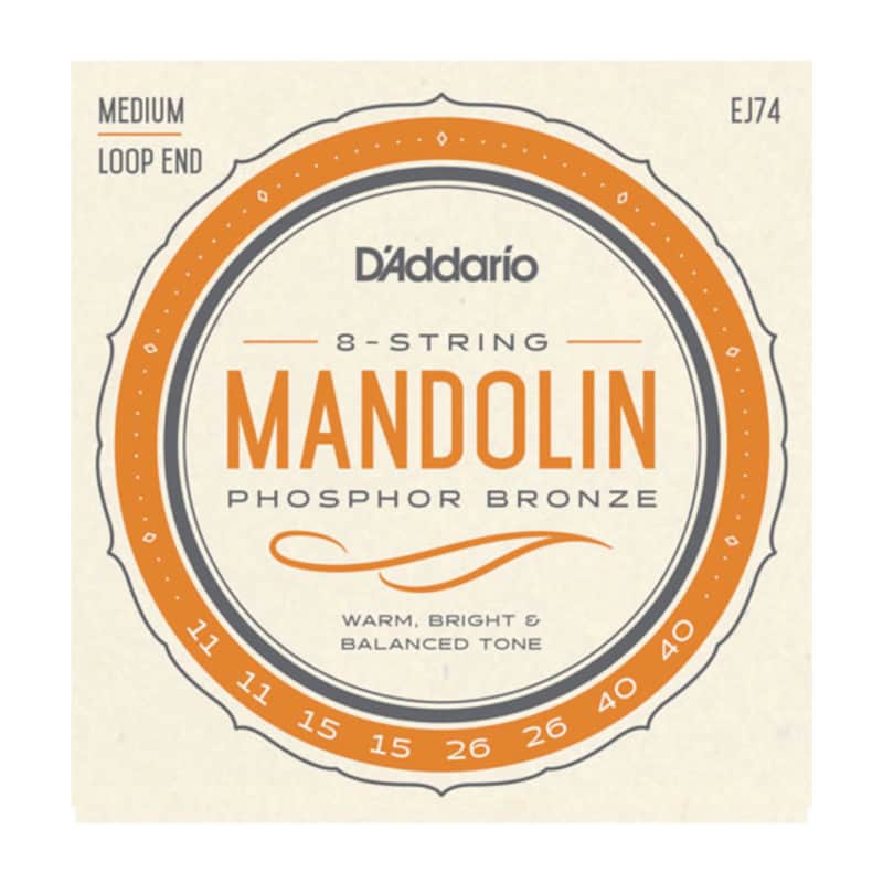 D'Addario EJ74 Mandolin Strings Phosphor Bronze Medium 11-40 image 1