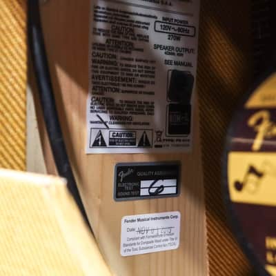 Fender '57 Custom Twin-Amp 40W Hand-Wired 2x12" Guitar Combo Amplifier w/Cover image 7