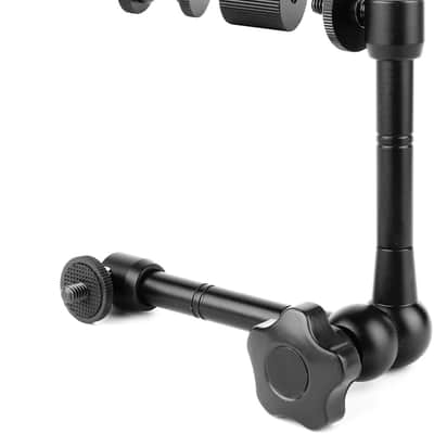 11'' Magic Arm, Articulating Magic Friction Arm Adjustable w/Hot Shoe Mount 1/4'' Tripod Screw Compatible with DSLR Camera Rig/LCD/DV Monitor/LED Lights/Flash Light/Microphone/DJI Osmo image 3
