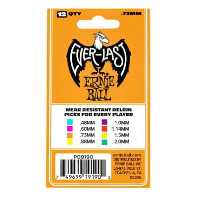 Ernie Ball Everlast Guitar Picks - 12 Pack - 0.73mm Gauge image 2