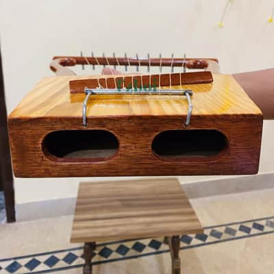 King David Lyre Harp: 10-String Mahogany Finish, Handmade image 6