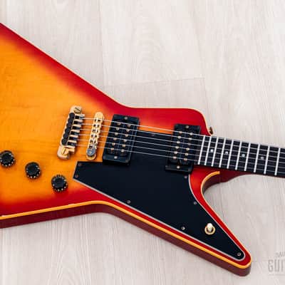 1983 Gibson Explorer E2 CMT Vintage Guitar Cherry Sunburst Flame Top w/ Dirty Fingers, Hangtags & Case image 9