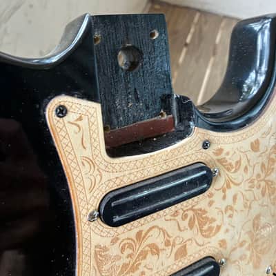 N/A Brand unbranded loaded fender squier Stratocaster Strat body project - Rail pickups Black image 7