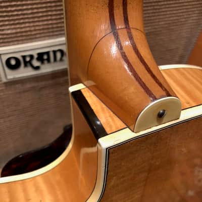 Vintage 1959 Hofner Club 60 Natural Blonde Electric Guitar w/ Bound Ebony Flame image 14