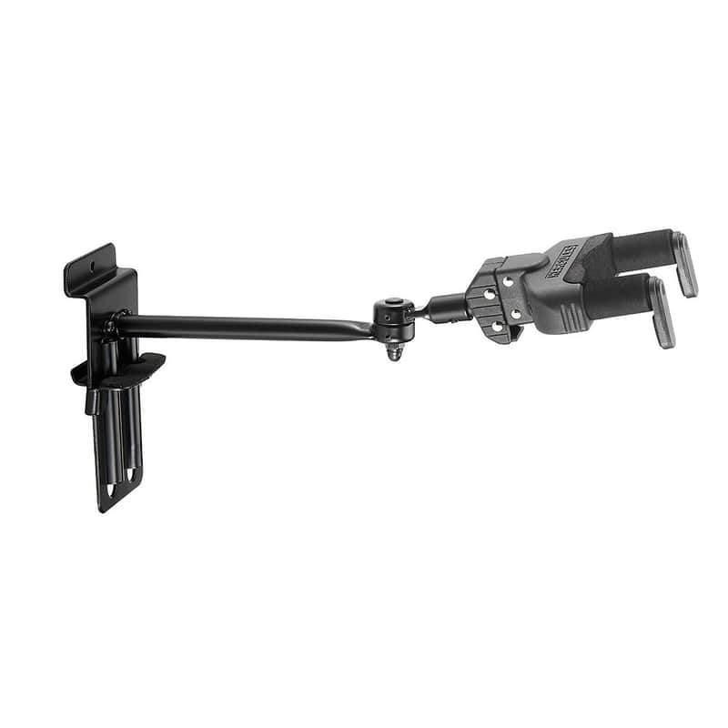 Hercules GSP50SB Auto Grip Long Arm Guitar Wall Hanger For 60-90mm Gridwall image 1