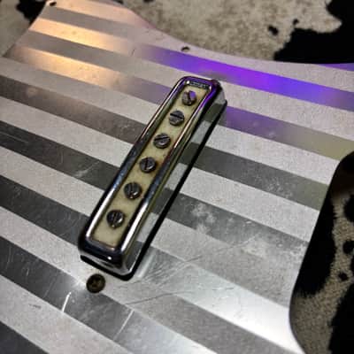 Decca Guitar Striped Aluminum Pickguard + Single Coil Pickup 1960's Teisco / Guyatone image 3