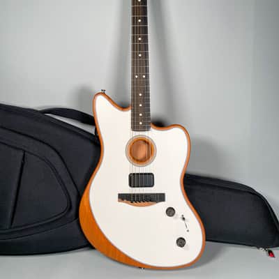2021 Fender Acoustasonic Jazzmaster Artic White Finish w/Gig Bag image 1