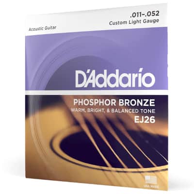 D'Addario Phosphor Bronze Acoustic Guitar Strings 11-52 Custom Light image 2