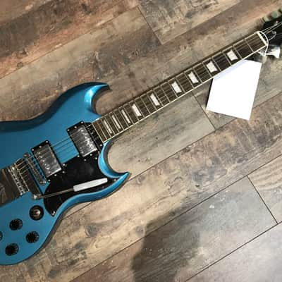 Vintage VS6 Reissue in Gun Hill Blue, Vibrola trem image 1