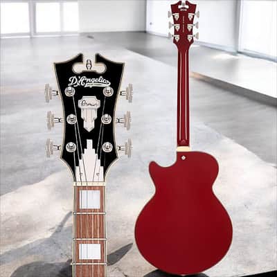 D'Angelico Premier SS Single Cutaway w/ stop-bar tailpiece, Burnt Red* w/ DAPSSBRDNS image 4