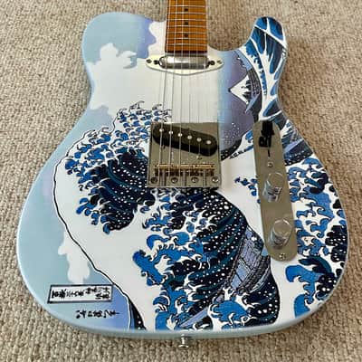 The Great Wave off Kanagawa Custom Printed Telecaster image 5