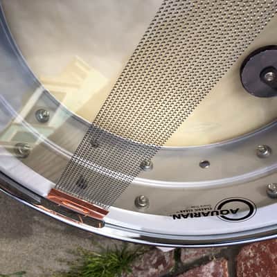 Ludwig  Acrolite Snare Drum Blue & Olive Badge 1970s - Beautiful Aluminum 14” x 5” image 12