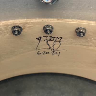 Pork Pie 6.5x14 Aluminum/Ash Hybrid snare drum - Purple Sparkle image 6