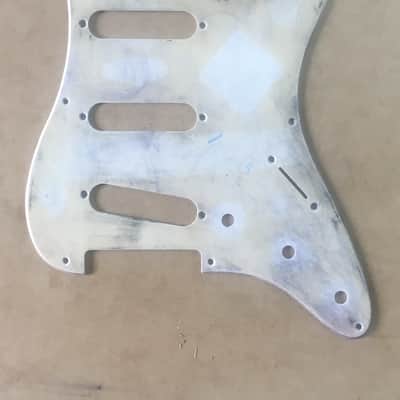 1980s Vintage Fender MIJ Japan 57 Reissue Strat Pickguard White Aged Relic Stratocaster JV image 1