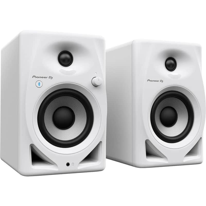 Pioneer DJ DM-40D-BT 4" Two-Way Active Speakers with Bluetooth (Pair, White)