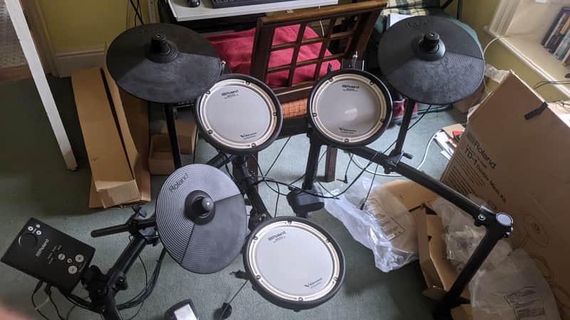 Roland TD-1DMK V-Drum Kit with Mesh Pads 2010s - Black image 1