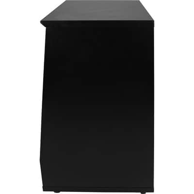 Gator Elite Furniture Series 12U Angled Studio Rack with Locking Casters Standard Black Finish image 3