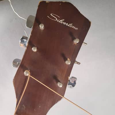 Silvertone Archtop Acoustic Guitar 1960s - Sunburst image 5