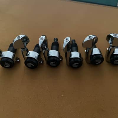 D'Addario Planet Waves Auto-Trim 6 In-Line Tuning Machines Chrome image 1