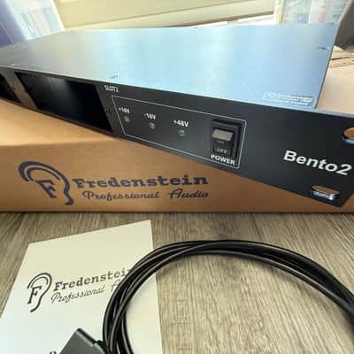Fredenstein Bento 2 Horizontal 2-Slot Powered 500 Series Rack 2010s - Black image 2