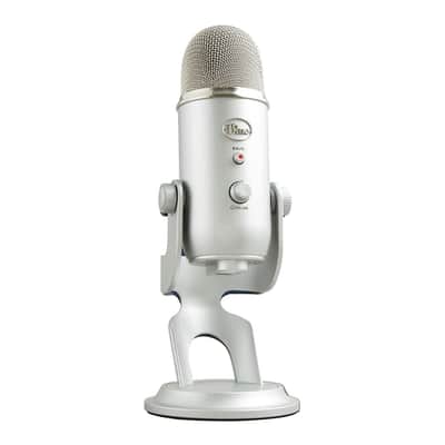 Blue Microphone Yeti USB Mic (Silver) with Knox Gear Headphones Bundle image 2