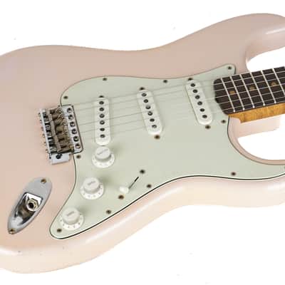 New Fender Custom Shop Andy Hicks Masterbuilt 1960 Stratocaster Journeyman Relic Brazilian Faded Aged Shell Pink image 6