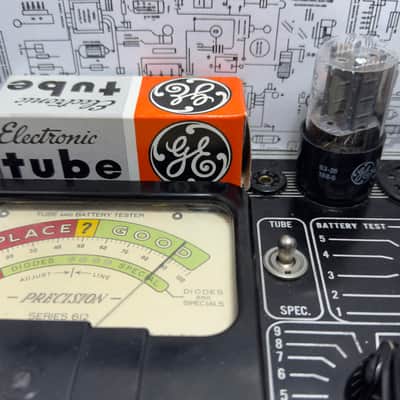 General Electric 12SN7GTA Preamp Tube Set Grey Plates Same Codes USA 1963 Tested image 16
