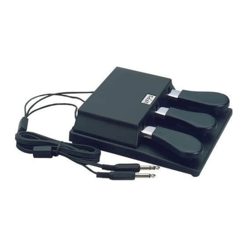 Studiologic VFP-3-10 Triple Piano-Style Open Polarity Sustain Pedal for Synthesizers and Digital Pianos with Solid Body Construction (Black) image 1