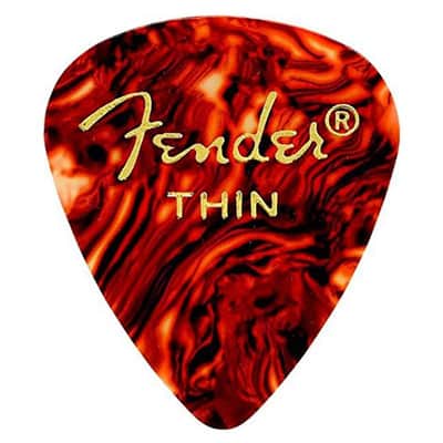 Fender 351 Celluloid Picks - 12-Pack-Shell / Thin image 1