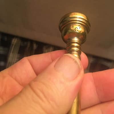RARE GOLD PLATED HANDMADE RUDY MUCK CUSHION RIM 17-C 1930'S TRUMPET MOUTHPIECE ORIG FIN. 92% FREE SHIP image 13