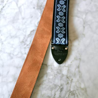 Vintage 60s Indigo 'Greenwich' Hippie Guitar Strap Replica image 5