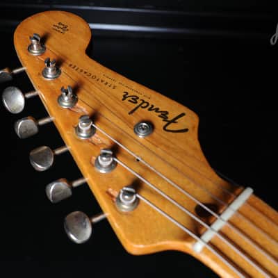 1954 / 1955 Fender Stratocaster with Maple Fretboard Blonde Refin image 16