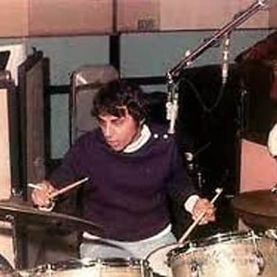 Ludwig, Blaemere Fiberglass, Custom 1969 Blue Sparkle, Beige image 8