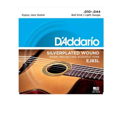 D'Addario Gypsy Jazz Acoustic Guitar Strings Set Ball End, Silver Wound Light Gauge 10-44 image 4