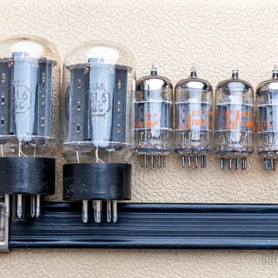 1964 Fender Bassman 6G6-B Tuxedo Brown Panel Blonde Vintage Piggyback Tube Amp, 100% Original w/ Oxford 12M6 image 22